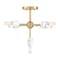 Designers Fountain Star Dust 16.5 in. 5-Light Brushed Gold Mid-Century Modern Semi Flush Mount Natural Marble Accents D304C-SF-BG - alternate 2
